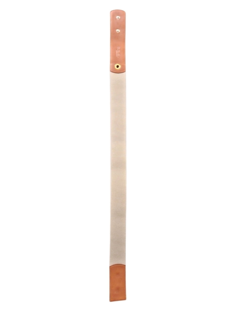 LORO PIANA | Beige Elastic Leather Trim Stretch Belt Made in Italy